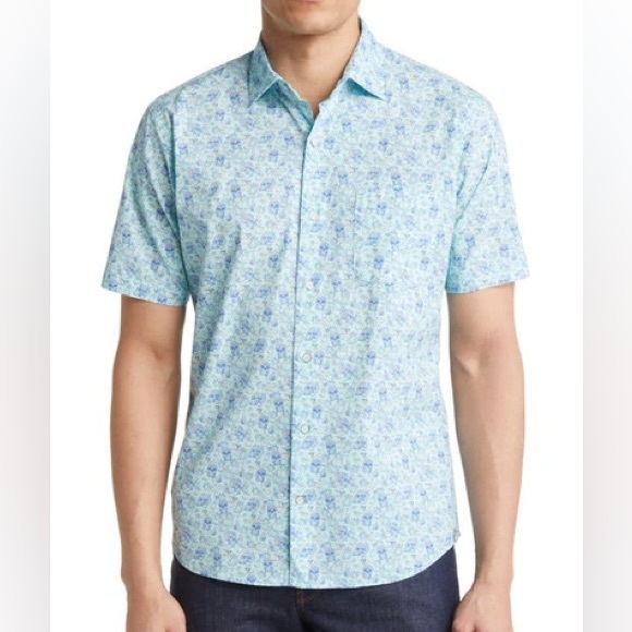 Peter Millar - Cowboy Cantina Short Sleeve Cotton Button-Up Shirt - Size XL NWT